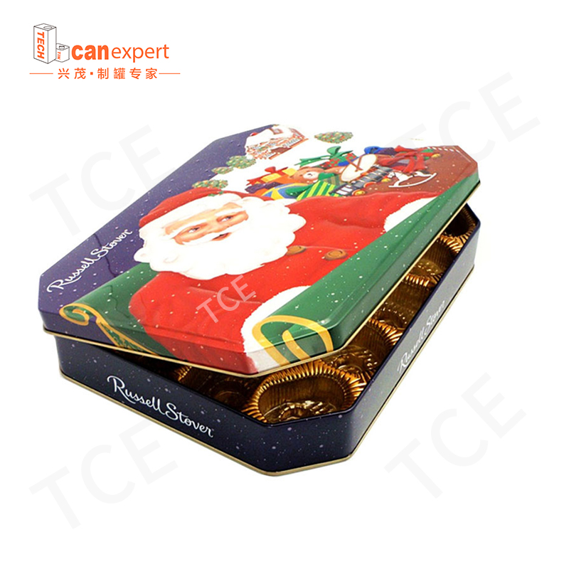 Contenedor de regalo de regalo de arte de alta calidad personalizado caja de caramelo Caja de chocolate Caja de metal Caja de metal de galletas